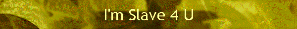 I'm Slave 4 U